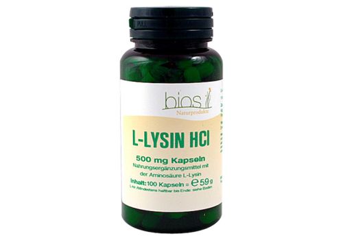 L-LYSIN HCL 500 mg Bios Kapseln – PZN 04802417 (PZN 04802417)