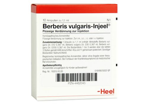 BERBERIS VULGARIS INJEEL Ampullen – PZN 04462045 (PZN 04462045)