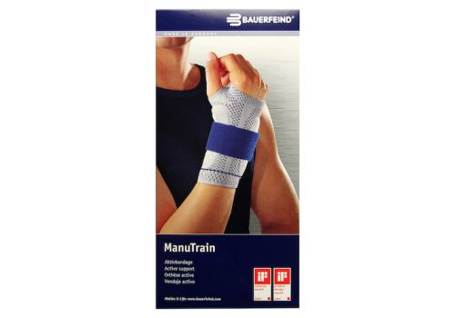 MANUTRAIN Handgelenkbandage links Gr.3 schwarz – PZN 07552375 (PZN 07552375)