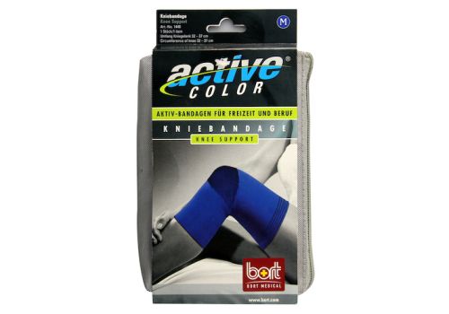 BORT ActiveColor Kniebandage M blau – PZN 06914646 (PZN 06914646)