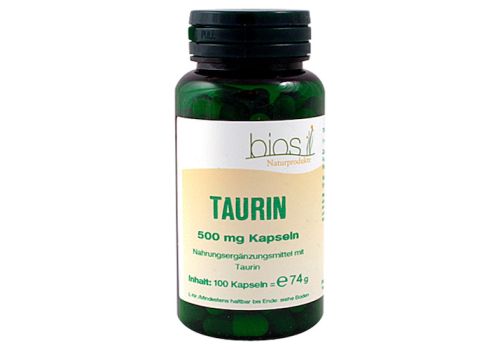 TAURIN 500 mg Bios Kapseln – PZN 04923405 (PZN 04923405)