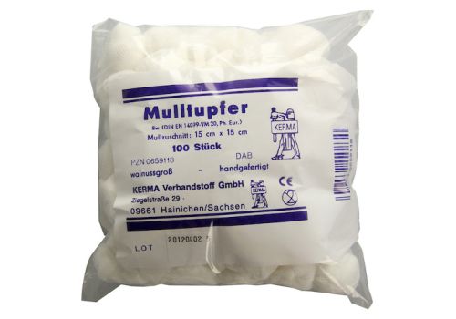 MULLTUPFER 15x15 cm walnussgroß unsteril – PZN 00659118 (PZN 00659118)