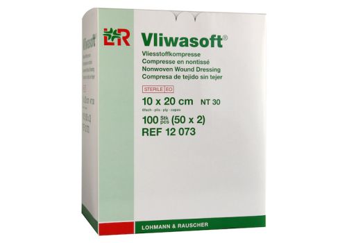 VLIWASOFT Vlieskompressen 10x20 cm steril 6l. – PZN 08900909 (PZN 08900909)