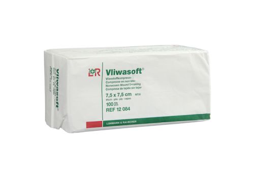 VLIWASOFT Vlieskompressen 7,5x7,5 cm unsteril 6l. – PZN 08900921 (PZN 08900921)