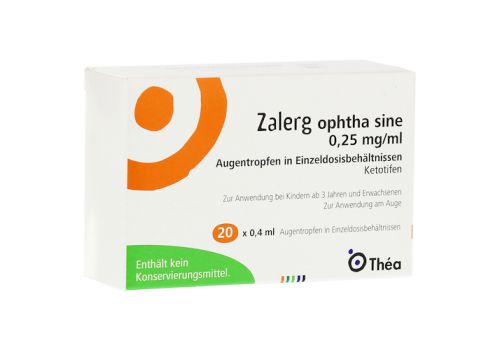 Zalerg ophtha sine 0,25mg/ml Augentropfen – PZN 04701142 (PZN 04701142)