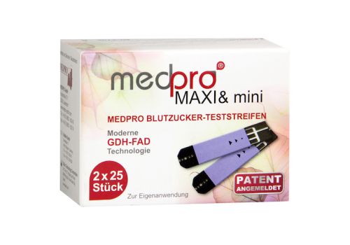 MEDPRO Maxi & mini Blutzucker-Teststreifen – PZN 09300005 (PZN 09300005)