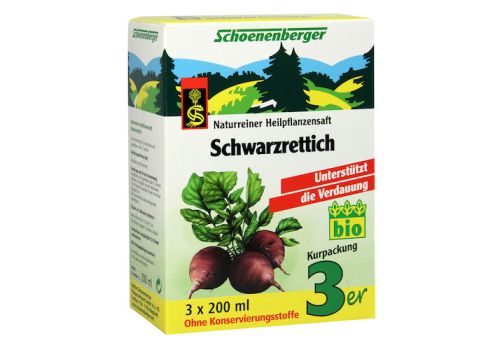 Schwarzrettich naturreiner Heilpflanzensaft Schoenenberger – PZN 00700134 (PZN 00700134)