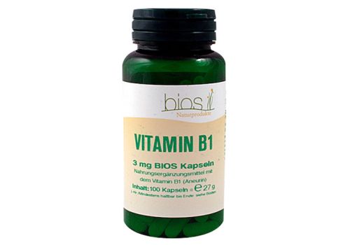 VITAMIN B1 3 mg Bios Kapseln – PZN 06054729 (PZN 06054729)