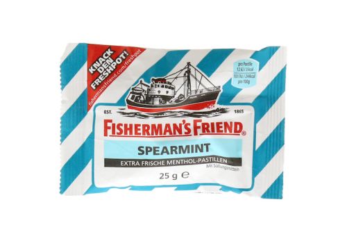 FISHERMANS FRIEND Spearmint ohne Zucker Pastillen – PZN 02187095 (PZN 02187095)