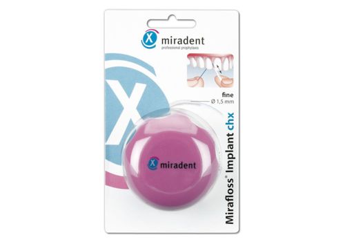 MIRADENT Zahnseide Mirafloss Implant CHX fine – PZN 01163690 (PZN 01163690)