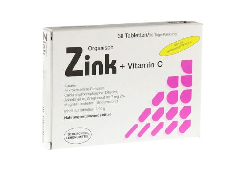 ZINK ORGANISCH+Vitamin C Tabletten – PZN 04631559 (PZN 04631559)