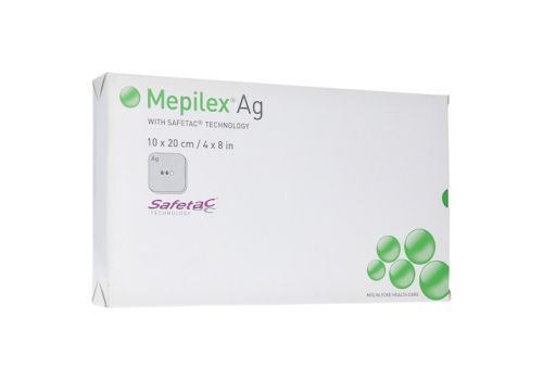 MEPILEX Ag Schaumverband 10x20 cm steril – PZN 10263982 (PZN 10263982)