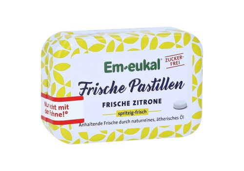 EM EUKAL Frische Pastillen Zitrone zuckerfrei – PZN 06440214 (PZN 06440214)