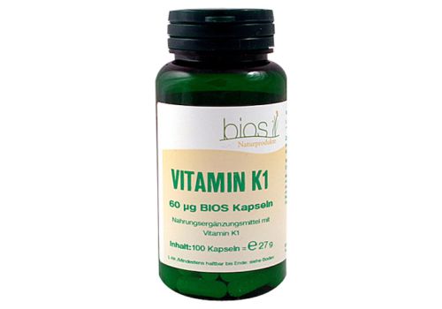 VITAMIN K1 60 µg Bios Kapseln – PZN 01056008 (PZN 01056008)