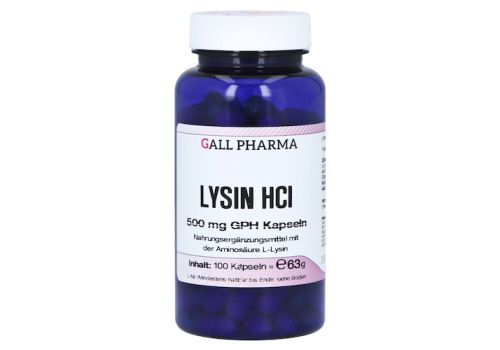 LYSIN HCL 500 mg GPH Kapseln – PZN 07147321 (PZN 07147321)