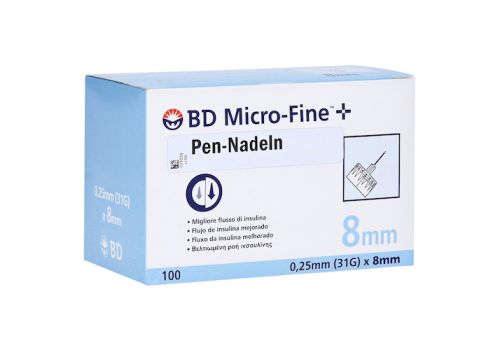 BD MICRO-FINE+ 8 Pen-Nadeln 0,25x8 mm – PZN 09296054 (PZN 09296054)