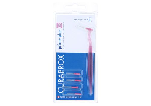 CURAPROX prime plus 08 5 Bürsten+1 Halter pink – PZN 09668136 (PZN 09668136)