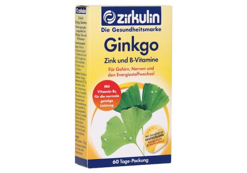 ZIRKULIN Ginkgo Zink und B-Vitamine Filmtabletten – PZN 13567211 (PZN 13567211)