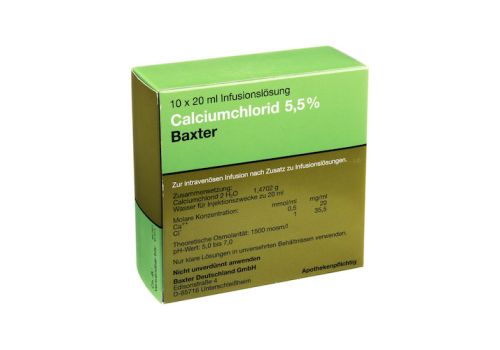 CALCIUMCHLORID Lösung 5,5% Ampullen – PZN 01350185 (PZN 01350185)