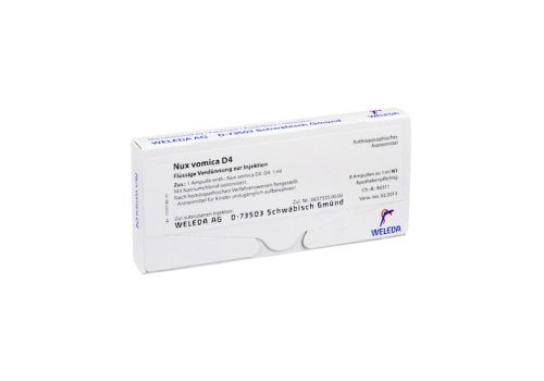 NUX VOMICA D 4 Ampullen – PZN 01624688 (PZN 01624688)