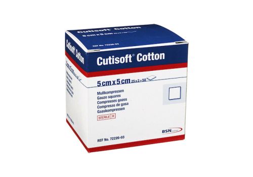 CUTISOFT Cotton Kompr.5x5 cm steril – PZN 01563389 (PZN 01563389)