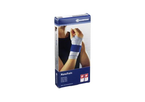 MANUTRAIN Handgelenkbandage links Gr.6 titan – PZN 01286091 (PZN 01286091)