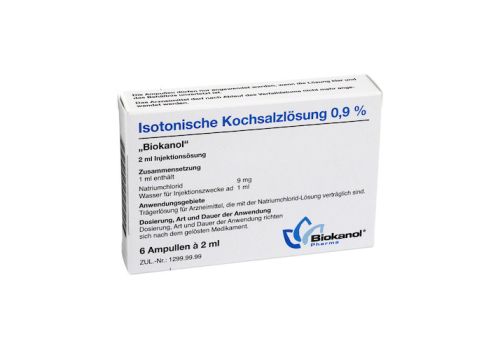 ISOTONISCHE Kochsalzlösung 0,9% Biokanol Ampullen – PZN 00955555 (PZN 00955555)