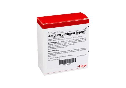 ACIDUM CITRICUM INJEEL Ampullen – PZN 01499757 (PZN 01499757)