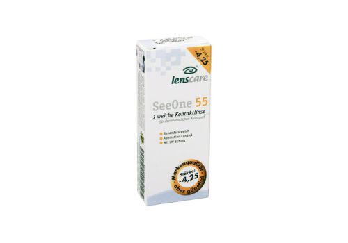 LENSCARE SeeOne 55 Monatslinse -4,25 dpt – PZN 02194758 (PZN 02194758)