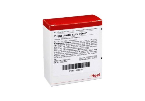 PULPA DENTIS SUIS Injeel Ampullen – PZN 01815632 (PZN 01815632)