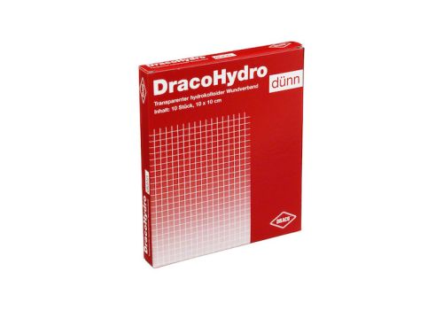 DRACOHYDRO dünn Hydrokoll.Wundauflage 10x10 cm – PZN 02065446 (PZN 02065446)