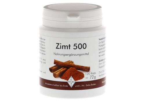 Zimt 500 Kapseln – PZN 04305162 (PZN 04305162)