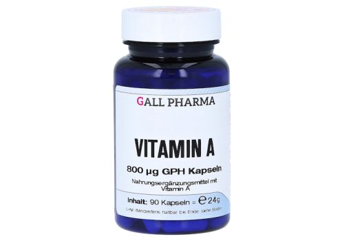 VITAMIN A 800 µg GPH Kapseln – PZN 00896551 (PZN 00896551)