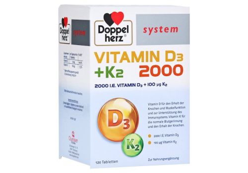 Doppelherz Vitamin D3 2000+K2 System Tabletten – PZN 14063820 (PZN 14063820)