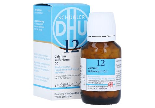 BIOCHEMIE DHU 12 Calcium sulfuricum D 6 Tabletten – PZN 02581053 (PZN 02581053)