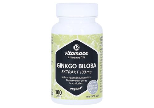 GINKGO BILOBA 100 mg hochdosiert vegan Kapseln – PZN 16018605 (PZN 16018605)