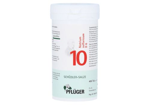 BIOCHEMIE Pflüger 10 Natrium sulfuricum D 6 Tabl. – PZN 06319688 (PZN 06319688)