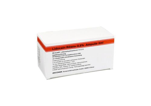 LIDOCAIN RÖWO 0,5% Ampullen 2 ml – PZN 03927246 (PZN 03927246)