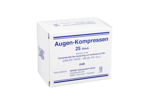 AUGENKOMPRESSEN 5,8x7 cm unsteril – PZN 04050070 (PZN 04050070)