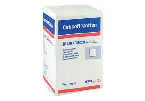 CUTISOFT Cotton Kompr.10x10 cm unster.12fach – PZN 03896907 (PZN 03896907)