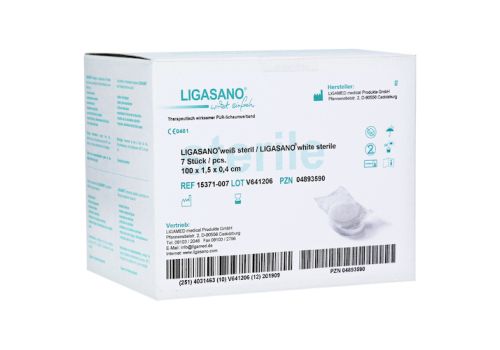 LIGASANO weiß Wundband mini 0,4x1,5x100 cm steril – PZN 04893590 (PZN 04893590)