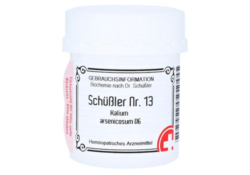 SCHÜSSLER Nr.13 Kalium arsenicosum D 6 Tabletten – PZN 11031831 (PZN 11031831)