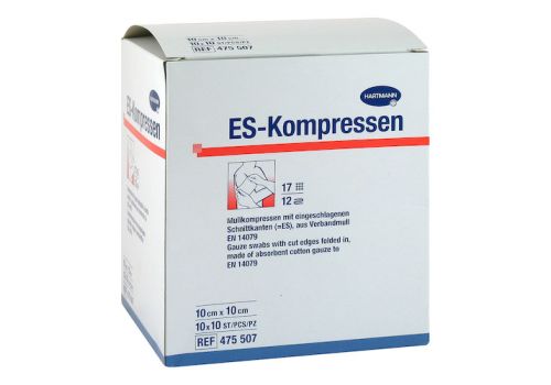 ES-KOMPRESSEN steril 10x10 cm 12fach CPC Großpack. – PZN 11313713 (PZN 11313713)