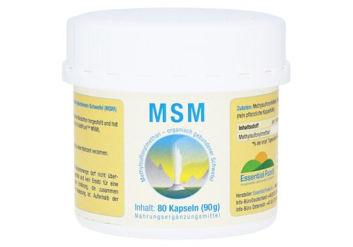 MSM 1000 mg Kapseln – PZN 09286682 (PZN 09286682)