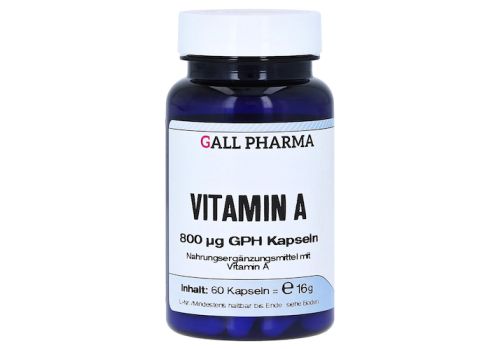 VITAMIN A 800 µg GPH Kapseln – PZN 04631826 (PZN 04631826)