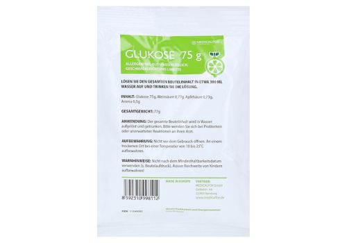 GLUKOSE 75 g Limette Plv.z.Her.e.Lsg.z.Einnehmen – PZN 11540082 (PZN 11540082)