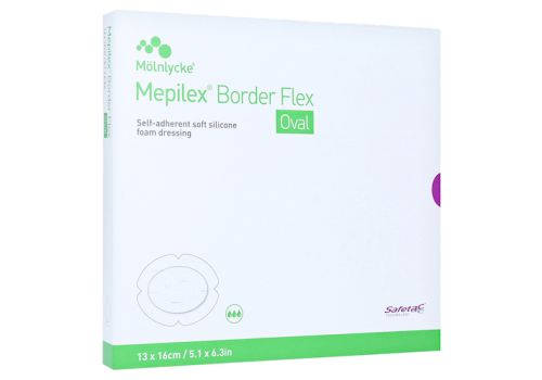 MEPILEX Border Flex Schaumverb.haft.13x16 cm oval – PZN 14412195 (PZN 14412195)