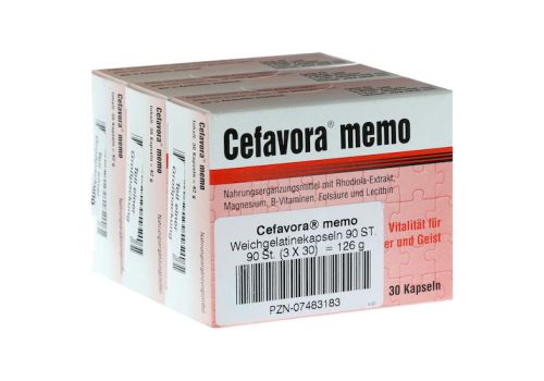 CEFAVORA memo Weichgelatinekapseln – PZN 07483183 (PZN 07483183)