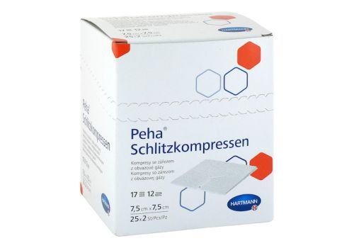 PEHA SCHLITZKOMPRESSEN 7,5x7,5 cm steril – PZN 12559675 (PZN 12559675)