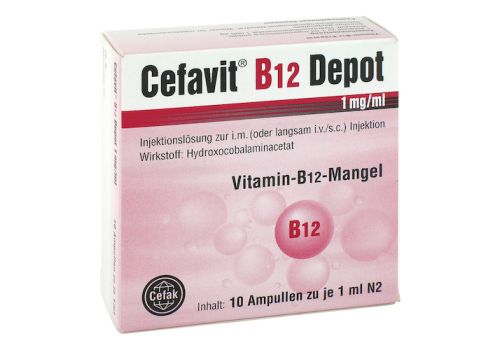 CEFAVIT B12 Depot 1 mg/ml Injektionslösung Amp. – PZN 13169002 (PZN 13169002)